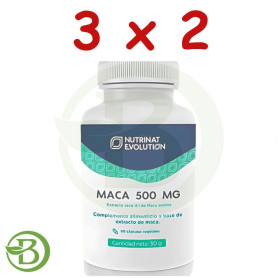 Pack 3x2 Maca 500Mg 60 Cápsulas Nutrinat Evolution