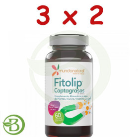 Pack 3x2 Fitolip Captagrasas 60 Cápsulas Mundo Natural