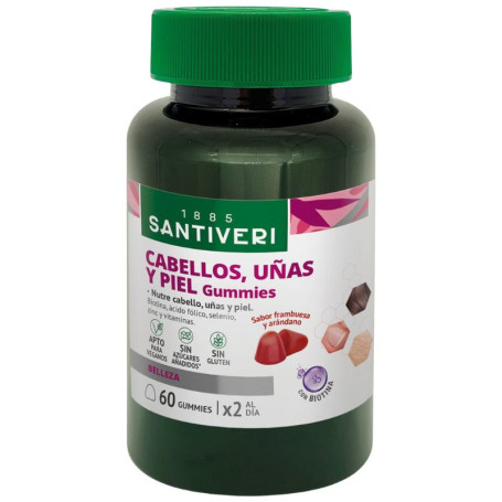 Gummies Cheveux, Ongles et Peau 60 Gummies Santiveri