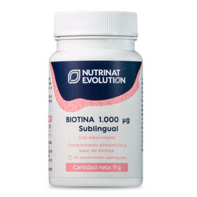 Biotine 1 000 Μg Sublingual 30 Comprimés Nutrinat Evolution