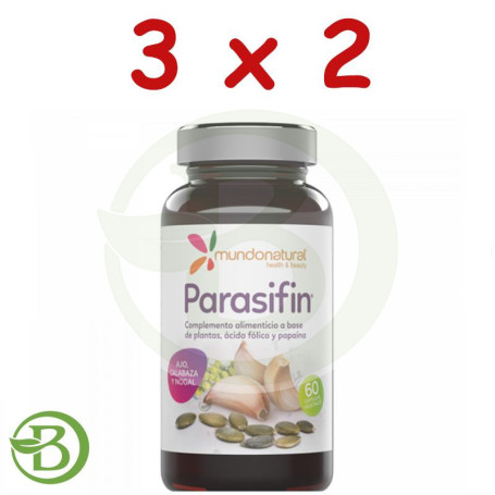 Pack 3x2 Parasifin 60 Cápsulas Mundo Natural