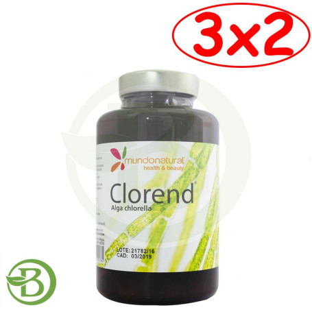 Pack 3x2 Clorend 750Mg. 90 Cápsulas Mundo Natural