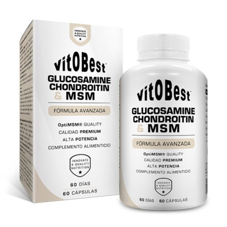 Glucosamine + Chondroïtine + MSM 60 Capsules. Vit.O.Best