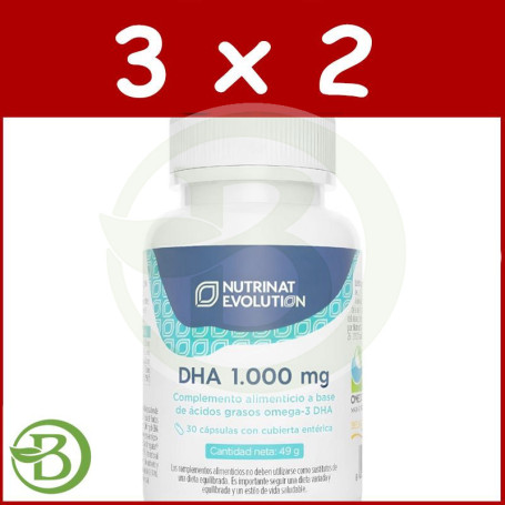 Pack 3x2 Dha 1000Mg 30 Cápsulas Nutrinat Evolution