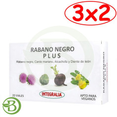 Pack 3x2 Radis Noir Plus 20 Flacons Integralia