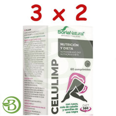 Pack 3x2 Celulimp 60 Comprimés Soria Natural