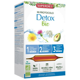 Protocole Bio Détox 3 Phases x 10 Ampoules Superdiet