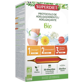 Protocole Minceur Bio 3 Phases x 10 Ampoules Superdiet