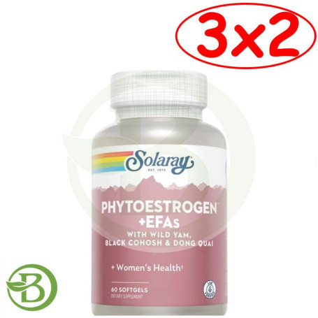 Pack 3x2 Plus Phytoestrogen 60 Cápsulas Solaray
