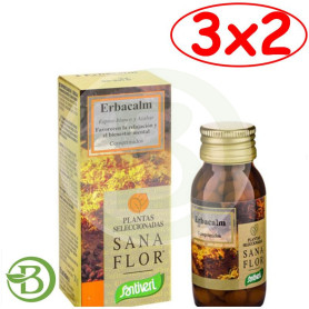 Pack 3x2 Sanaflor Compridos 2 Erbacalm 30Gr. Santiveri