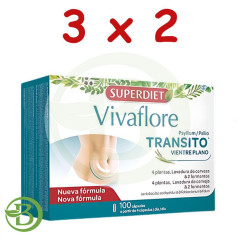 Pack 3x2 Vivaflore Transit 100 Gélules Superdiet