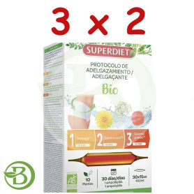 Pack 3x2 Protocolo Adelgazante Bio 3 Fases X 10 Ampollas Superdiet