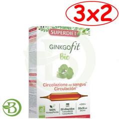 Pack 3x2 Ginkgofit Bio 20 Ampoules Superdiet