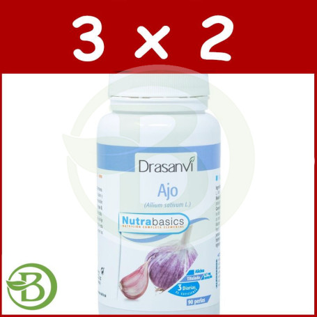 Pack 3x2 Ajo Macerado 500Mg. 90 Perlas Drasanvi