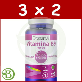 Pack 3x2 Acido Folico 400Mcg. 90 Comprimidos Drasanvi