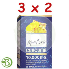 Cúrcuma 10.000Mg 40 Cápsulas Vegetales Estado Puro