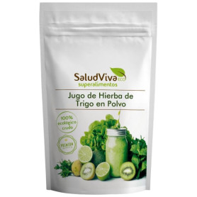 Jus d&#39;herbe de blé biologique en poudre 100 g Salud Viva
