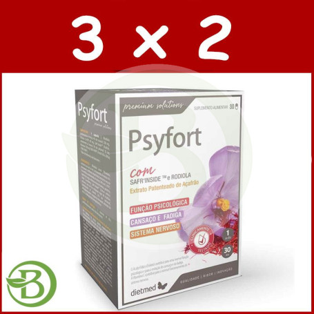Pack 3x2 Psyfort Iridrafan 30 Cápsulas Dietmed