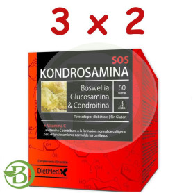 Pack 3x2 Kondrosamina Forte 60 Comprimidos Dietmed