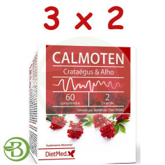 Pack 3x2 Calmoten à l&#39;aubépine 60 comprimés Dietmed