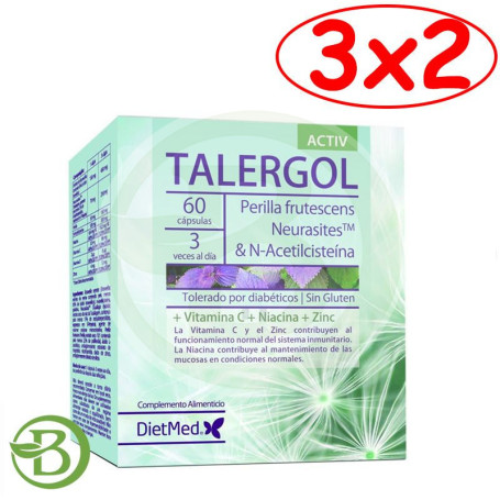 Pack 3x2 Talergol Activ 60 Cápsulas Dietmed