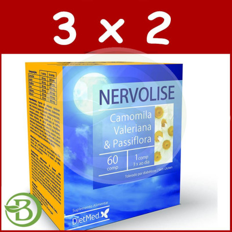 Pack 3x2 Nervolise 60 Comprimidos Dietmed