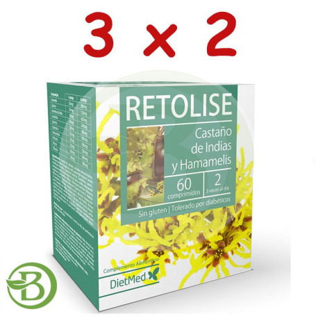 Pack 3x2 Retolise 60 Comprimidos Dietmed