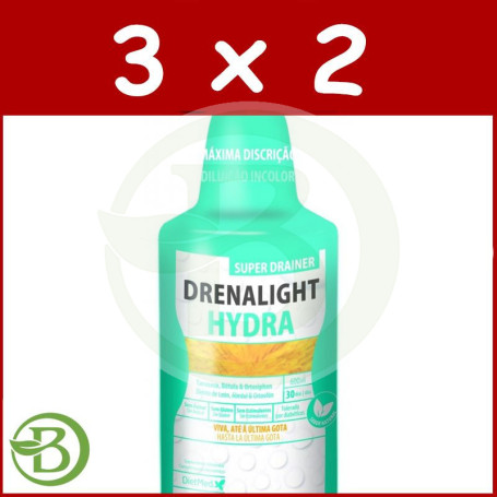 Pack 3x2 Drenalight Hydra (Super Drainer) 600Ml. Dietmed