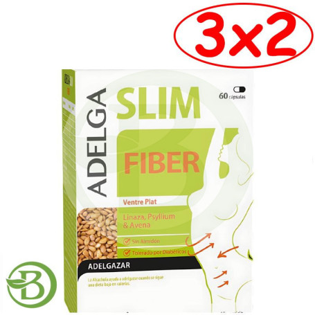 Pack 3x2 Adelgaslim Fiber 60 Cápsulas Dietmed