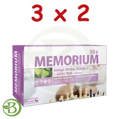 Pack 3x2 Memorium 50+ 30 Ampollas Dietmed