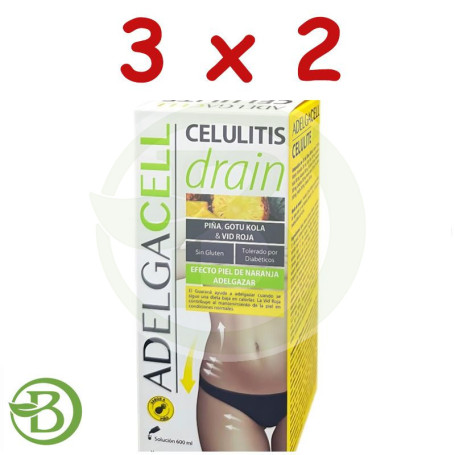 Pack 3x2 Adelgacell Celulite Drain 600 Ml Dietmed