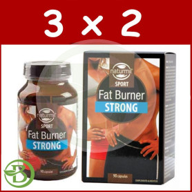 Pack 3x2 Fat Burner Strong 90 Cápsulas Naturmil Sport