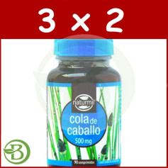Pack 3x2 Prêle 500mg. 90 comprimés Naturmil
