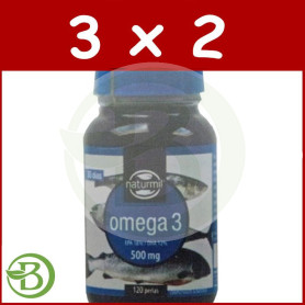 Pack 3x2 Omega 3 500Mg. 120 Perlas Naturmil