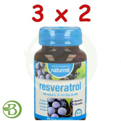 Pack 3x2 Resveratrol 60 Cápsulas Naturmil
