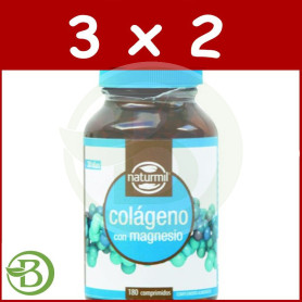 Pack 3x2 Colágeno Con Magnesio 600Mg. 180 Comprimidos Naturmil