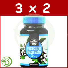 Pack 3x2 Cascara Sagrada 500Mg. 90 comprimés Naturmil