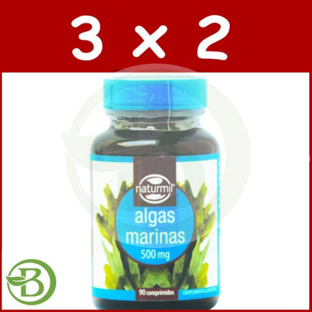 Pack 3x2 Algas Marinas 500Mg. 90 Comprimidos Naturmil