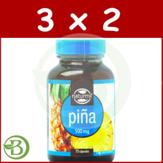 Pack 3x2 Piña 500Mg. 75 Cápsulas Naturmil