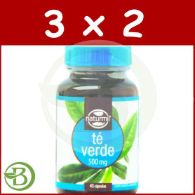 Pack 3x2 Té Verde 500Mg. 45 Cápsulas Naturmil