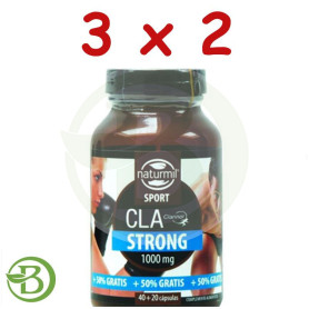 Pack 3x2 Cla Strong 1000Mg. 40 + 20 Cápsulas Naturmil Sport