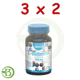 Pack 3x2 L-Glutamina 1.000Mg. 60 Comprimidos Naturmil