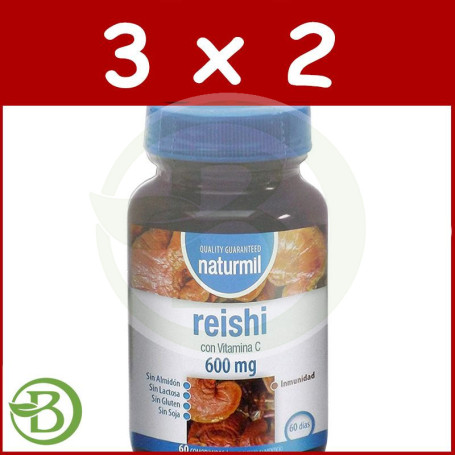 Pack 3x2 Reishi 600Mg. 60 Comprimidos Naturmil