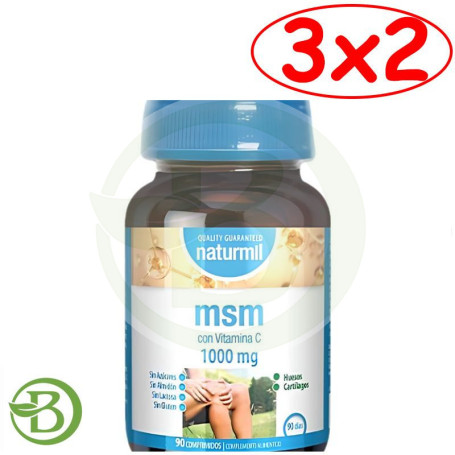 Pack 3x2 Msm 1000Mg 90 Comprimidos Naturmil