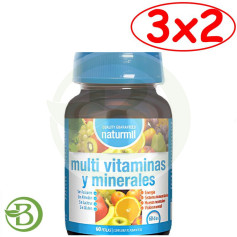 Pack 3x2 Multivitamines &amp; Minéraux 60 Perles Naturmil