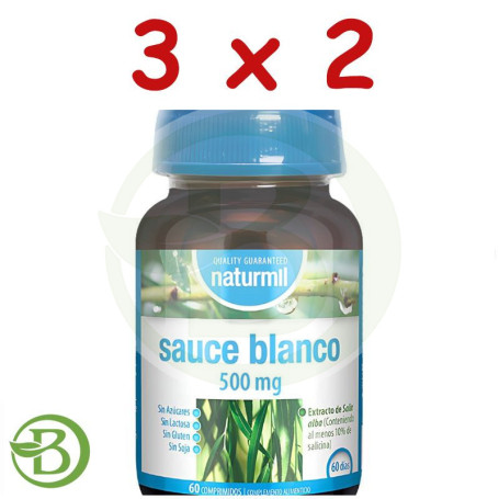 Pack 3x2 Sauce Blanco 500Mg 60 Comprimidos Naturmil