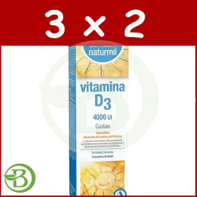 Pack 3x2 Vitamina D3 4000Ui Gotas 50Ml Naturmil