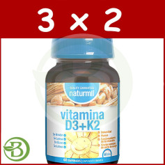 Pack 3x2 Vitamine D3+K2 60 Comprimés Naturmil