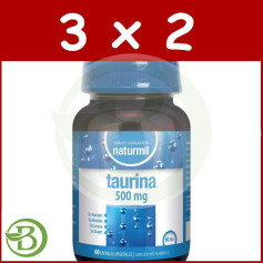 Pack 3x2 Taurina 500Mg 60 Cápsulas Vegetales Naturmil