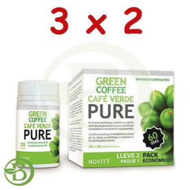 Pack 3x2 Café Verde Premium 30+30 Comprimidos Novity